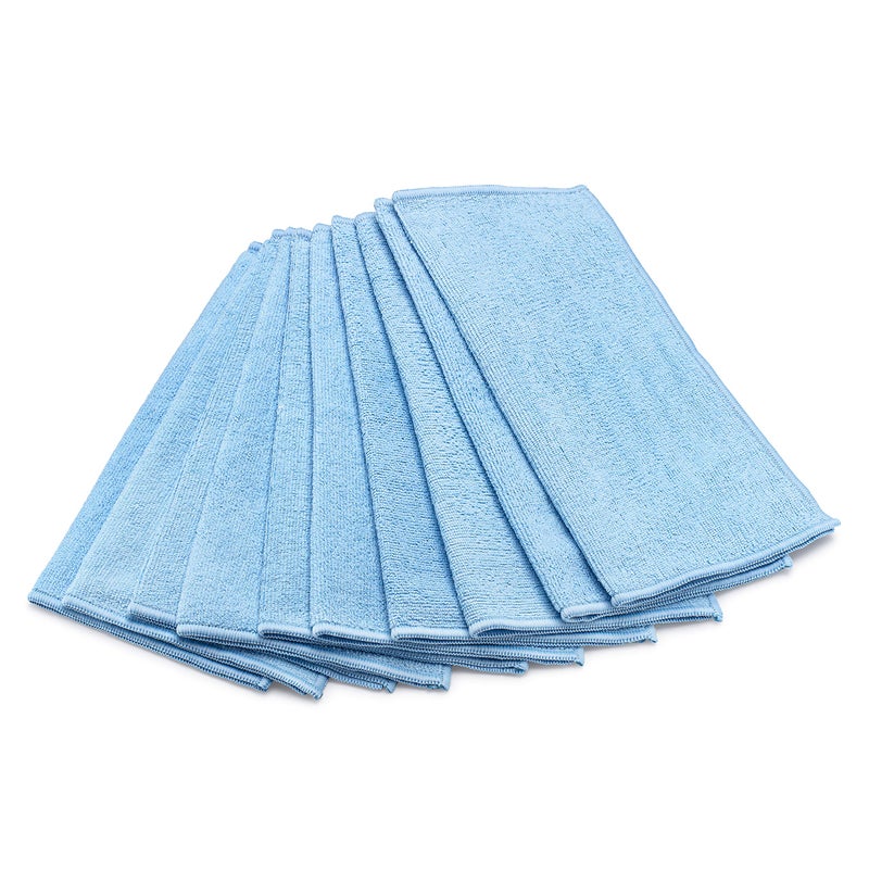 Zflow Ventures Zflow Microfiber Dish Cleaning Cloth in Blue - Dish Rags Kitchen Cleaning Cloths with Poly Scour Mesh Scrubbing Side - 10 Pack 12"x12"â€¦ - Image 3